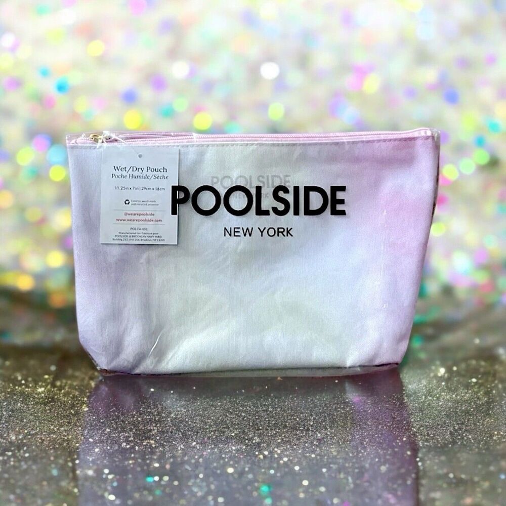 Poolside New York Water Resistant Beach Pool Pouch Bag New With Tags MSRP $35
